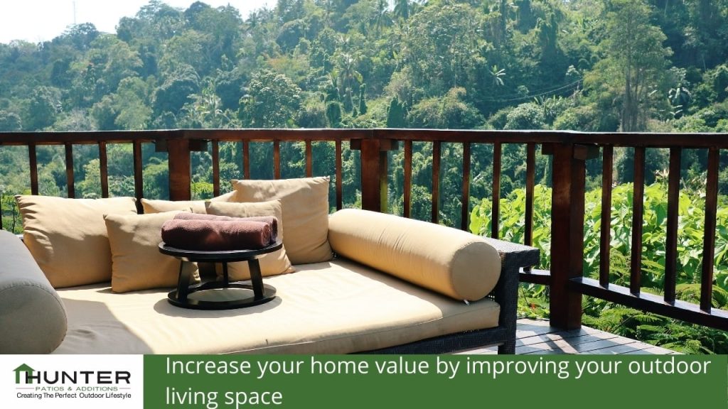 Increase your home value by improving your outdoor living space Outdoor patio with forest view