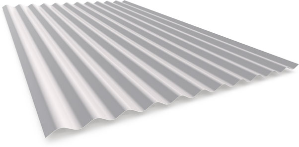 Corrugated metal sheet for roofing