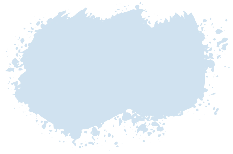 Light blue splatter background.